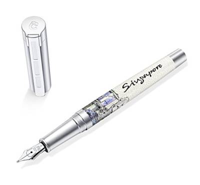 STAEDTLER Initium Corium Füllhalter Urbes Singapur B, Made in Germany, mit edler Geschenkverpackung, 9PU153B von Staedtler