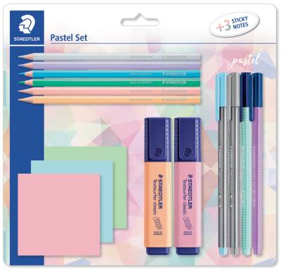 STAEDTLER Schreibset pastel, mit 3 Haftnotizblöcken von Staedtler