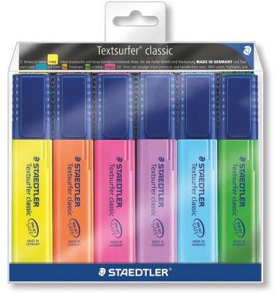 STAEDTLER Textmarker , Textsurfer classic, , 6er Etui von Staedtler