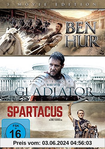 Ben Hur / Gladiator / Spartacus [4 DVDs] von Stanley Kubrick