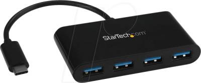 ST HB30C4AB - USB 3.0 Hub 4 Port, USB-C zu 4x USB-A von StarTech.com