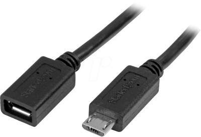 ST USBUBEXT50CM - USB 2.0 Kabel, Micro B St. auf Bu., OTG, 50 cm von StarTech.com