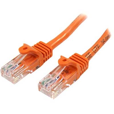 StarTech.com 0,5m Cat5e Ethernet Netzwerkkabel Snagless mit RJ45 - Cat 5e UTP Kabel - Orange von StarTech.com