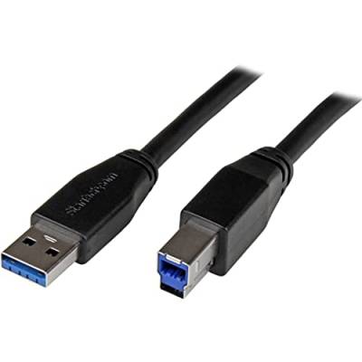 StarTech.com 10m Aktives USB 3.0 USB-A auf USB-B Kabel - USB A zu USB B Anschlusskabel - USB 3.1 Gen 1 (5 Gbit/s) von StarTech.com