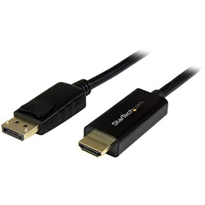 StarTech.com 2m DisplayPort auf HDMI Adapter - 4K 30Hz - DisplayPort zu HDMI Kabel - DP 1.2 auf HDMI Monitor Kabel Konverter - Einrastende DP Stecker - Passives DP auf HDMI Kabel (DP2HDMM2MB) von StarTech.com