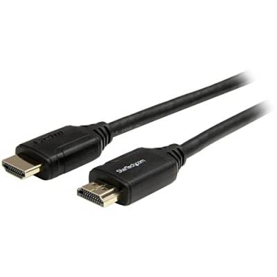 StarTech.com 3m Premium Zertifiziertes HDMI 2.0 Kabel mit Ethernet - High Speed Ultra HD 4K 60Hz HDMI Verbindungskabel HDR10 - HDMI Kabel (Stecker/Stecker) - Für UHD Monitore/TVs/Displays (HDMM3MP) von StarTech.com