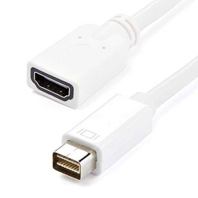StarTech.com Mini DVI auf HDMI®-Adapter Kabel - Mini DVI (Stecker) (32 pin) zu HDMI (Buchse) (19 pin) - für MacBooks® und iMacs® von StarTech.com