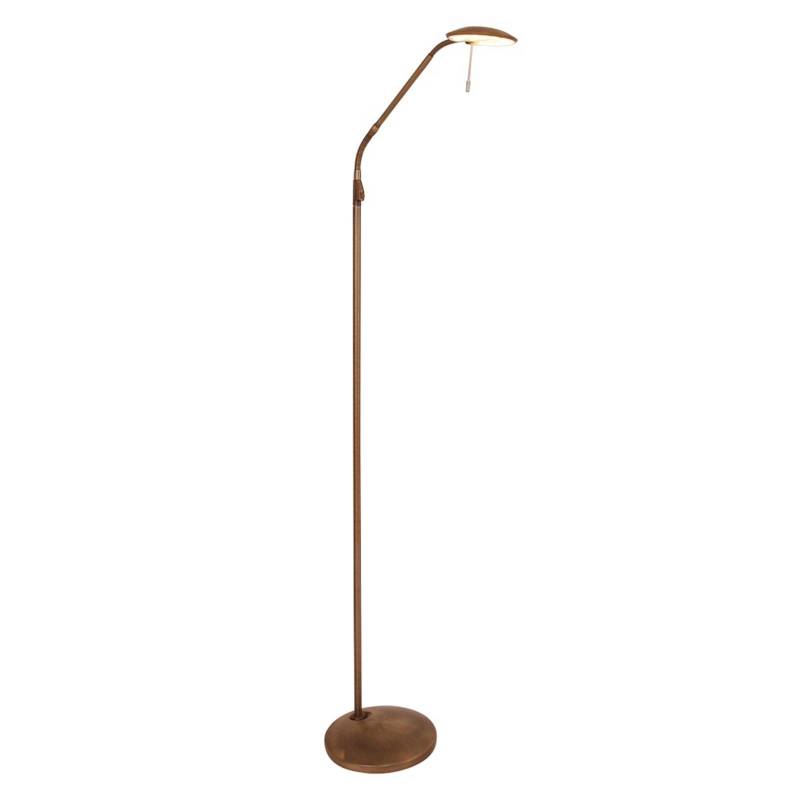 Bronze-Finish - LED-Stehlampe Zenith mit Dimmer von Steinhauer