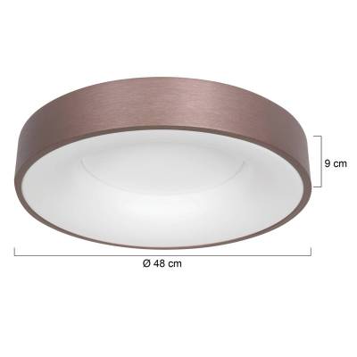 LED-Deckenleuchte Ringlede, 2.700 K Ø 48 cm bronze von Steinhauer