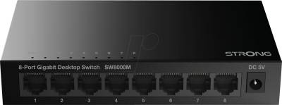 STRONG SW8000M - Switch, 8-Port, Gigabit Ethernet, Metall Gehäuse von Strong