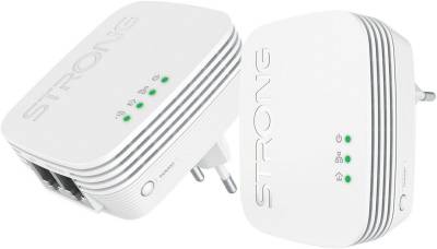 Strong Powerline MINI WiFi 600 Mbit/s Set (2 Einheiten) Reichweitenverstärker von Strong