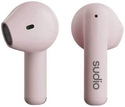 Sudio A1 In Ear Headset Bluetooth® Stereo Pink Headset, Ladecase, Touch-Steuerung von Sudio