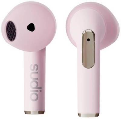 Sudio N2 In Ear Headset Bluetooth® Stereo Pink Headset, Ladecase, Touch-Steuerung von Sudio