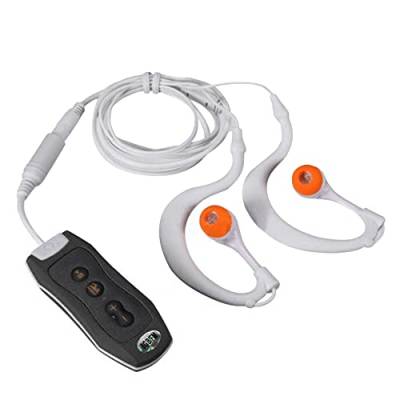 Sujurio MP3 Musik Abspieler mit Bluetooth und Unterwasser KopfhöRer für Schwimmen Runden Wasser Sport Kurzes Kabel 4GB-Schwarz von Sujurio