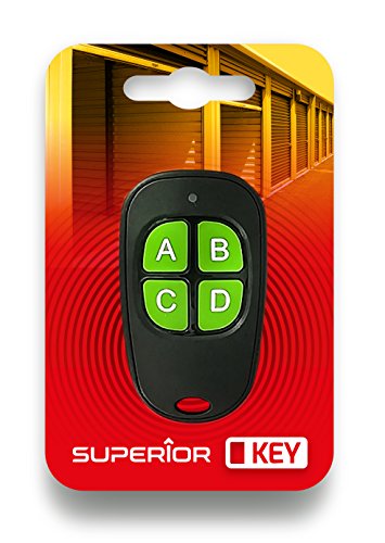 Superior Electronics Key Universal-Fernbedienung mit Vier Kanälen – Frequenz 433,92 MHz Fester Code, Schwarz von Superior Electronics