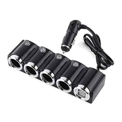 Auto Zigarettenanzünder, DC 12V / 24V USB 4 Wege Auto Zigarettenanzünder Splitter Steckdose Ladegerät Adapter Beliebt von Suuonee