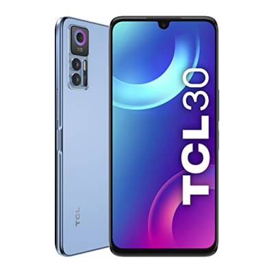 TCL 30+ - 6.66" FHD+ AMOLED Smartphone with NXTVISION (MediaTek Helio G37, 4GB/128GB Expandable MicroSD, Dual SIM, 50MP+2MP+2MP Cameras, 5000mAh Battery, Android 12) Muse Blue von TCL