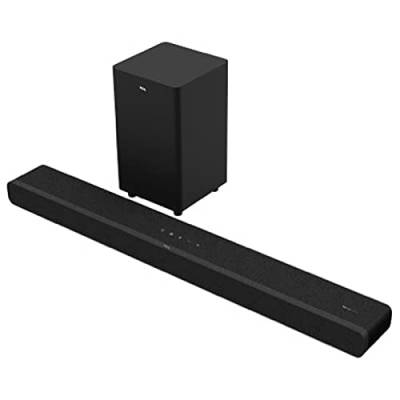 TCL TS8132 3.1.2 Kanal Dolby Atmos Soundbar mit kabellosem Subwoofer für TV, kabellose Bluetooth Soundbar (39-Zoll-Lautsprecher, funktioniert mit Google, Alexa und Apple Airplay, HDMI e-ARC) Black von TCL