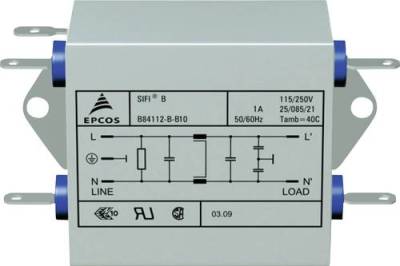 TDK B84112BB30 B84112BB30 Entstörfilter flammhemmend 250 V/AC 3A 10 mH (L x B x H) 76.5 x 45 x 28.6 von TDK