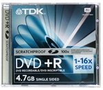 TDK DVD+R 4.7 GB Kratzfest 16x 5er Pack DVD-Rohlinge von TDK