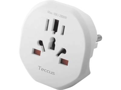 TECCUS Welt auf EU Reisestecker von TECCUS