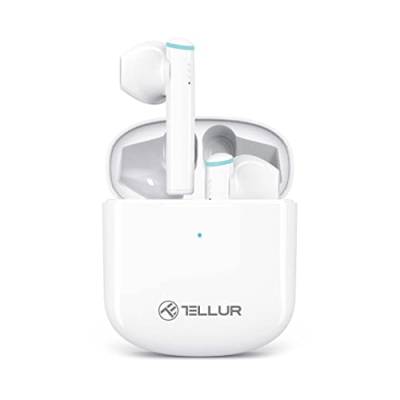 TELLUR Aura Bluetooth Kopfhörer mit Ladebox, Bluetooth 5.0, IPX4-Wasserbeständigkeit, Mikrofon mit ENC, Infrarotsensoren, In-Ear-Erkennung, Touch-Steuerung, Anpassbar über Telefon App von TELLUR