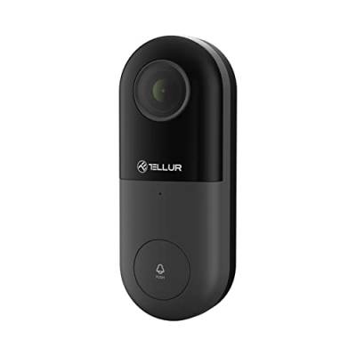TELLUR SMART WLAN Türklingel mit Kamera, WLAN Door Bell Alexa Türklingel, PIR-Bewegungserkennung, FHD 1080p, Nachtsicht, Türglocken mit Zwei-Wege-Audio, Google Home und Alexa, Verkabelt 12V-24V von TELLUR