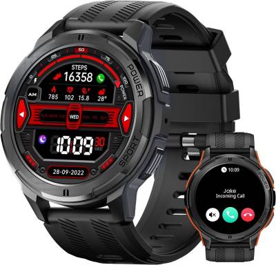 TESOFIT Herren's Telefonfunktion HD-AMOLED Display Fitness Tracker Smartwatch (1,43 Zoll, Andriod/iOS), mit 123 Sportmodus Wecker, Multisport, Activity Tracker Sprachanruf von TESOFIT