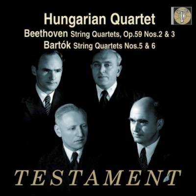 Beethoven: Streichquartette Op.59 Nr.2 & 3 / Bartók: Streichquartette Nr.5 & 6 von TESTAMENT