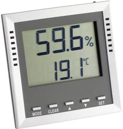 TFA Dostmann Klima Guard Thermo-/Hygrometer Silber von TFA Dostmann
