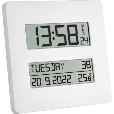 Digitale Funkuhr TIMELINE mit Temperatur, Wecker von TFA