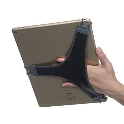 TFY Handschlaufen-Halter, Fingergriff mit weichem PU, kompatibel mit iPad Pro 12,9 Zoll und mehr (grau) von TFY