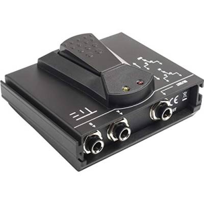 TIE A/B Selector TPS-2 Wahlschalter Umschalter Fußtaster Pedal für Gitarren Effekte und Amps (1-Klick-Betrieb, geräuschlos, 103 x 89 x 43 mm, 241 g), schwarz von TIE