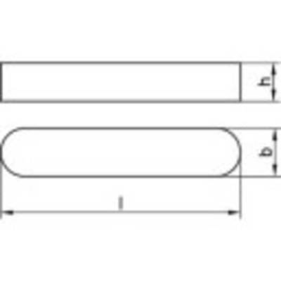 TOOLCRAFT 138741 Passfedern DIN 6885 Stahl 25St. von TOOLCRAFT