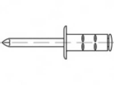 TOOLCRAFT TO-5455212 Offene Blindniete 4mm 500St. von TOOLCRAFT