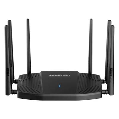 TOTOLINK A6000R WLAN Router 2033 Mb/s Gigabit WiFi Router AC 1200 Dualband (1733 Mb/s 5 GHz 300 Mb/s 2,4 GHz) DSL Router 4X 1000Mb/s LAN Ports MU-MIMO Beamforming 6 Externe Antennen 5GHz 5dBi von TOTOLINK