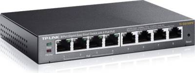TP-LINK 8-Port Gigabit Desktop PoE Easy Smart Switch, 8 Gigabit RJ45 Ports inkl. 4 PoE Ports, 55W PoE Gesamtleistung (TL-SG108PE) von TP-Link