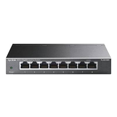 TP-Link - TL-SG108S - ungesteuerter Netzwerk-Switch, L2, Gigabit Ethernet (10/100/1000), Schwarz von TP-Link