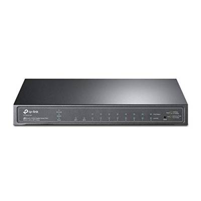 TP-Link TL-SG2210P 10-Port Smart Switch mit 8 PoE+ Ports (61 Watt, Zentrales Cloud-Management, In Omada-SDN integriert, IPv6-Unterstützung, Sicheres Netzwerk) Schwarz von TP-Link