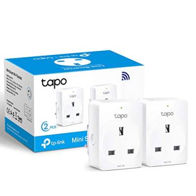 TP-Link Tapo Smart Plug Wi-Fi Outlet, Works with Amazon Alexa (Echo and Echo Dot), Google Home, Wireless Smart Socket, Device Sharing, Without Energy Monitoring, No Hub Required - Tapo P100 (2-Pack) von Tapo