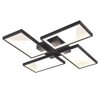 LED Deckenleuchte, anthrazit, Switch Dimmer, 54 cm, CAFU von TRIO