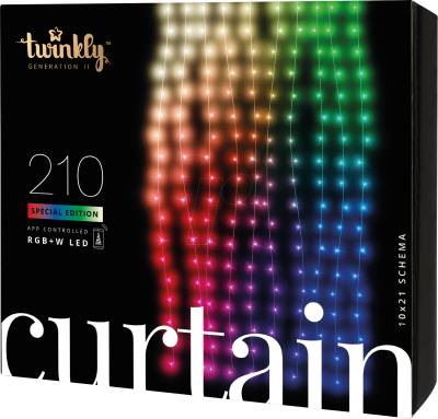 TWI1006ZZ - Smarter Lichter-Vorhang, 210 5mm LED RGBW, 1m Breite, 2,1m Hoch von TWINKLY