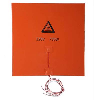 Tangxi Hochtemperaturheizung Pad 12 V 220 V 3D Druckerzubehör Silikon Heißes Bett 120 Watt 200 Watt 600 Watt 750 Watt (Orange 300 * 300mm) von Tangxi