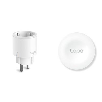 TP-Link Tapo Nano Smart WLAN Steckdose Tapo P115 mit Energieverbrauchskontrolle & TP-Link Tapo S200B - Intelligente Taste, benutzerdefinierte Aktionen von Tapo