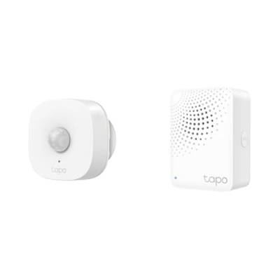 Tapo Smart Home Bundle, Tapo H100 Smart Hub mit Klingelton + TP-Link Tapo T100 Bewegungsmelder, kann mit Tapo-Kameras, intelligenten Steckern und intelligenter Beleuchtung zusammenarbeite von Tapo