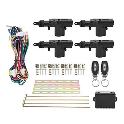 Auto Fernbedienung Zentrale Kit, Universal Autofernbedienung Türschloss Keyless Entry System Türen Zentralverriegelungs System 12V mit LED-Anzeige mit 2 Controllern von Tbest