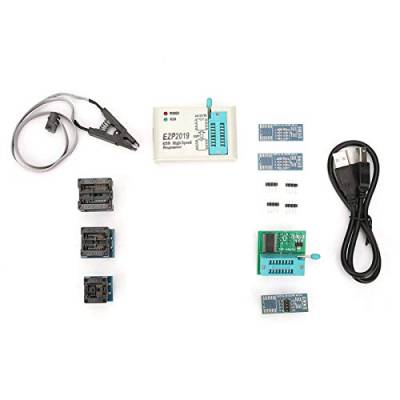 Eeprom Programmer,Bios Flash Tool,Ezp2019-Usb-Programmierer,Eeprom-Flash,Ezp2019-Hochgeschwindits-Flash-Programmierer Für 24 25 93 Bios Mit (Programmiergerät + 3 Programmierbuchsen) von Tbest