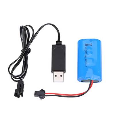 RC Akku, LiPo Akku Wiederaufladbare Batterie 7,4 V 500 mAh Mit USB Kabel Aufgerüsteter für WPL, Crawler, Militär RC Auto Car RC Auto Batterien Ersatzakku Akkupack von Tbest