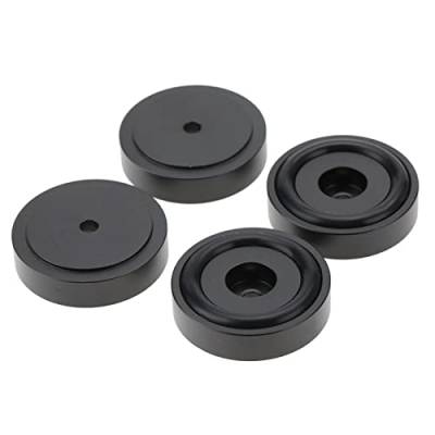 TV, Video und Heim o,TV, Video und Heim o,4 Stück 40 X 10 Mm Verstärker-Pad aus Aluminiumlegierung, Eloxiertes Sandstrahlen, Verstärker-Pads, Füße – Silber (Black) von Tbest