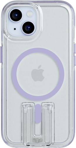 tech21 Evo Crystal Kick Hülle für iPhone 15 - Kompatibel mit MagSafe - Aufprallschutz Hülle - Lila von tech21